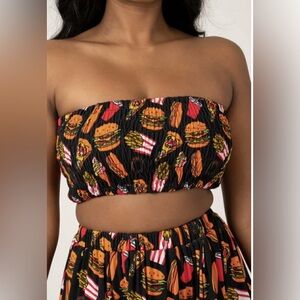 Exoticathletica Takeout Slinky to Touch Shirred Bandeau Top Size Small